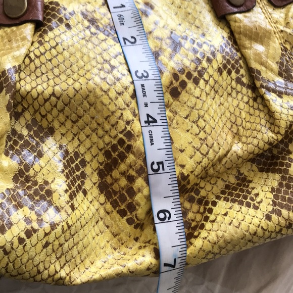 Yellow and brown handbag - Picture 8 of 9